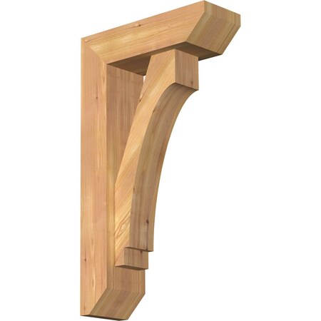 Imperial Slat Smooth Bracket W/ Offset Brace, Western Red Cedar, 5 1/2W X 16D X 28H